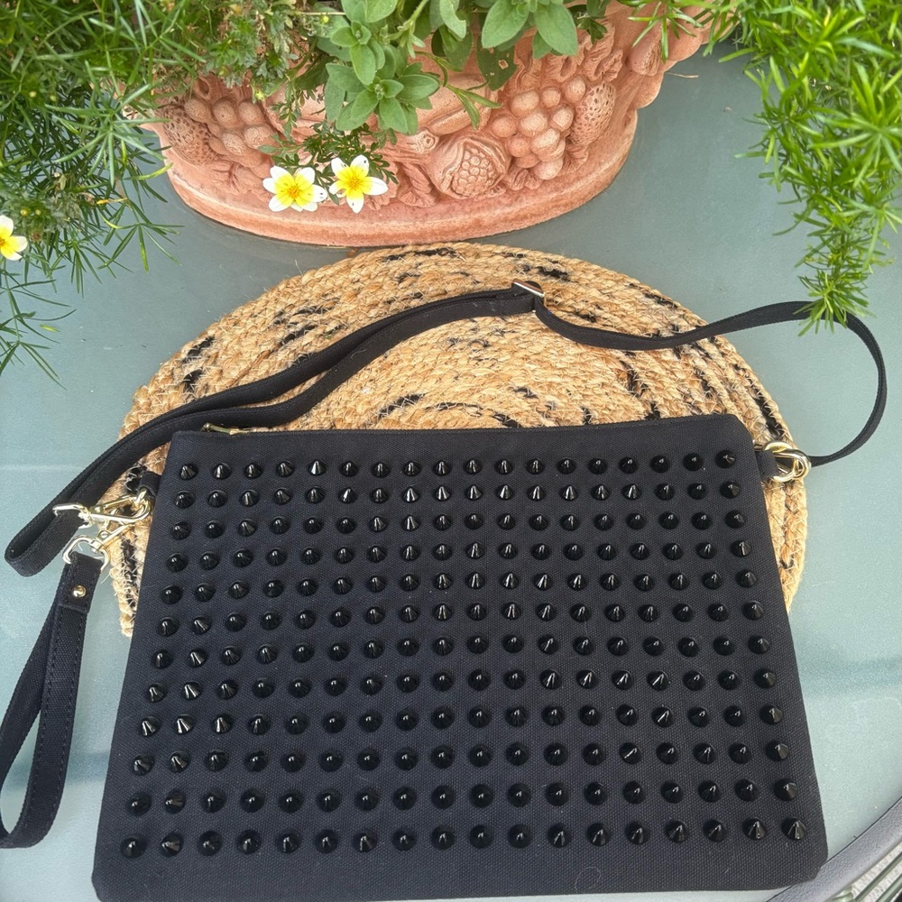 Lea Newman NWOT  Studded Flat Bag